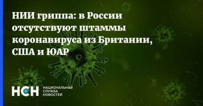 НИИ гриппа: в России отсутствуют штаммы коронавируса из Британии, США и ЮАР - nsn.fm - Россия - Сша - Англия - Бразилия - Юар