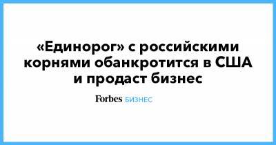 «Единорог» с российскими корнями обанкротится в США и продаст бизнес - forbes.ru - Сша