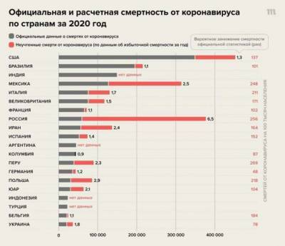В России гигантский разрыв между статистикой смертности от ковида и «добавленной смертностью» - udf.by - Россия