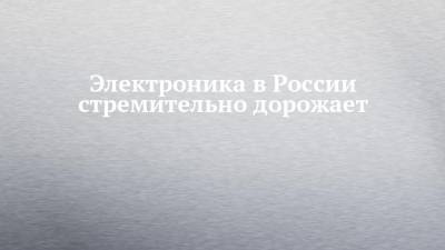Николай Петров - Электроника в России стремительно дорожает - chelny-izvest.ru - Россия - Китай