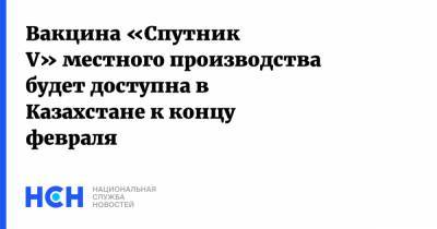 Вакцина «Cпутник V» местного производства будет доступна в Казахстане к концу февраля - nsn.fm - Казахстан