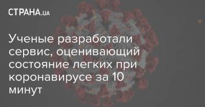 Ученые разработали сервис, оценивающий состояние легких при коронавирусе за 10 минут - strana.ua - Самарская обл. - Самара
