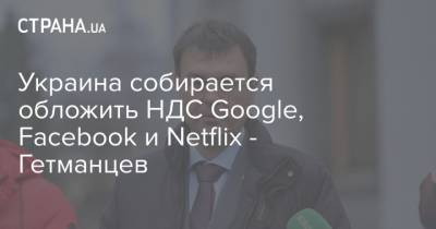Украина собирается обложить НДС Google, Facebook и Netflix - Гетманцев - strana.ua