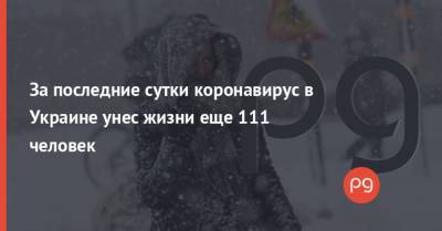 За последние сутки коронавирус в Украине унес жизни еще 111 человек - thepage.ua