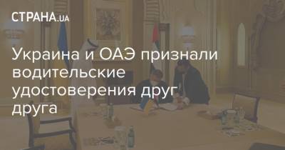 Арсен Аваков - Украина и ОАЭ признали водительские удостоверения друг друга - strana.ua - Украина - Эмираты