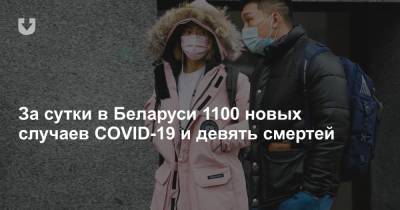 За сутки в Беларуси 1100 новых случаев COVID-19 и девять смертей - news.tut.by