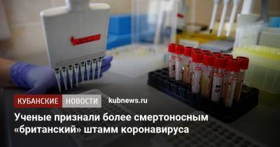 Ученые признали более смертоносным «британский» штамм коронавируса - kubnews.ru - Англия - Лондон