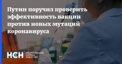 Владимир Путин - Путин поручил проверить эффективность вакцин против новых мутаций коронавируса - nsn.fm - Россия