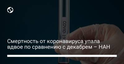 Смертность от коронавируса упала вдвое по сравнению с декабрем – НАН - liga.net - Украина