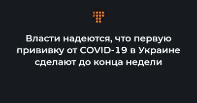 Максим Степанов - Власти надеются, что первую прививку от COVID-19 в Украине сделают до конца недели - hromadske.ua - Украина