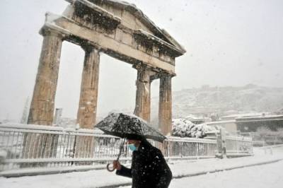 Кириакос Мицотакис - В Грецию пришел циклон «Медея», Афинский Акрополь засыпало снегом: фото - bykvu.com - Украина - Греция