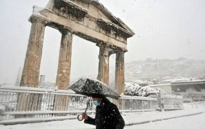 Акрополь под снегом. Мощнейший снегопад в Греции - korrespondent.net - Греция