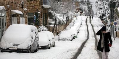 Зимняя буря накрыла Израиль в Иерусалиме идет снег (видео) - detaly.co.il - Израиль - Иерусалим