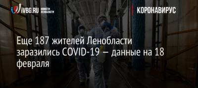 Еще 187 жителей Ленобласти заразились COVID-19 — данные на 18 февраля - ivbg.ru - Ленобласть обл.