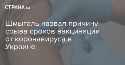 Денис Шмыгаль - Шмыгаль назвал причину срыва сроков вакцинации от коронавируса в Украине - strana.ua - Евросоюз
