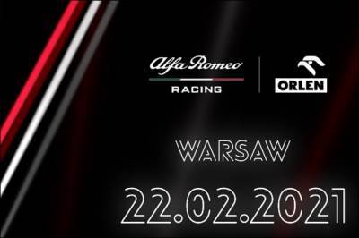 В Alfa Romeo подтвердили время презентации - f1news.ru - Польша - Варшава