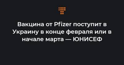 Андрей Славуцкий - Вакцина от Pfizer поступит в Украину в конце февраля или в начале марта — ЮНИСЕФ - hromadske.ua - Украина