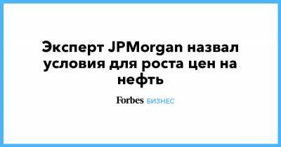 Эксперт JPMorgan назвал условия для роста цен на нефть - forbes.ru