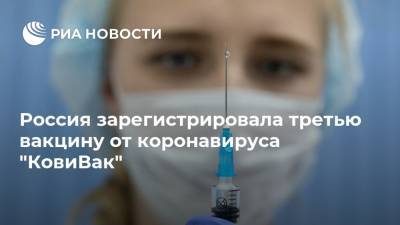 Михаил Мишустин - Россия зарегистрировала третью вакцину от коронавируса "КовиВак" - ria.ru - Россия - Москва