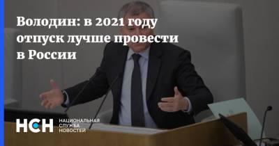Вячеслав Володин - Дмитрий Горин - Володин: в 2021 году отпуск лучше провести в России - nsn.fm - Россия