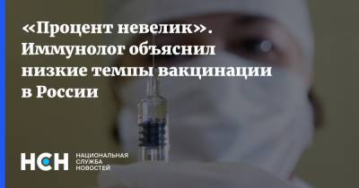 Владимир Болибок - «Процент невелик». Иммунолог объяснил низкие темпы вакцинации в России - nsn.fm - Россия