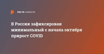 В России зафиксирован минимальный с начала октября прирост COVID - ren.tv - Россия