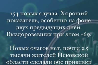 Всего 54 человека заразилось коронавирусом в Псковской области за день - mk-pskov.ru - Псковская обл.