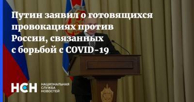 Владимир Путин - Путин заявил о готовящихся провокациях против России, связанных с борьбой с COVID-19 - nsn.fm - Россия