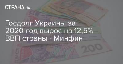 Госдолг Украины за 2020 год вырос на 12,5% ВВП страны - Минфин - strana.ua