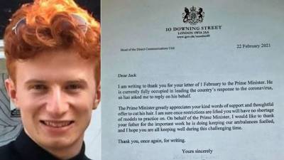 Борис Джонсон - Джонсон ответил на письмо парикмахера, предложившего ему стрижку - rbnews.uk