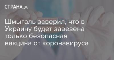 Денис Шмыгаль - Шмыгаль заверил, что в Украину будет завезена только безопасная вакцина от коронавируса - strana.ua