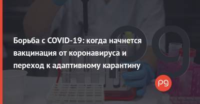 Денис Шмыгаль - Борьба с COVID-19: когда начнется вакцинация от коронавируса и переход к адаптивному карантину - thepage.ua - Украина
