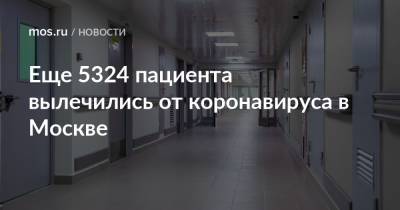 Еще 5324 пациента вылечились от коронавируса в Москве - mos.ru - Москва