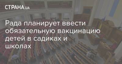 Рада планирует ввести обязательную вакцинацию детей в садиках и школах - strana.ua