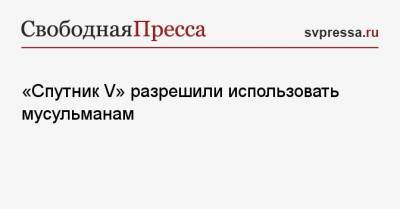 Ильдар Аляутдинов - «Спутник V» разрешили использовать мусульманам - svpressa.ru - Россия