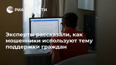 Эксперты рассказали, как мошенники используют тему поддержки граждан - ria.ru - Россия - Москва