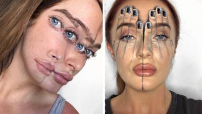 Где твои глаза: девушка создает удивительный макияж, который похож на галлюцинации - 24tv.ua