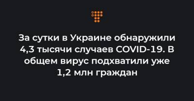 Максим Степанов - За сутки в Украине обнаружили 4,3 тысячи случаев COVID-19. В общем вирус подхватили уже 1,2 млн граждан - hromadske.ua
