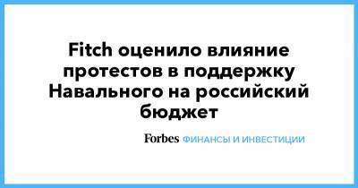 Антон Силуанов - Алексей Навальный - Fitch оценило влияние протестов в поддержку Навального на российский бюджет - forbes.ru - Россия