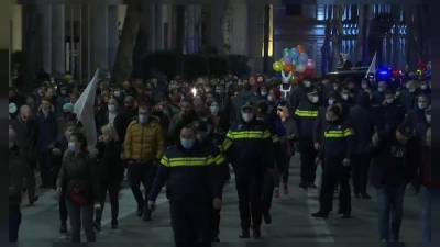 Протест против карантинных мер в Грузии - ru.euronews.com - Франция - Испания - Грузия - Тбилиси