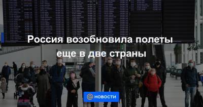Россия возобновила полеты еще в две страны - news.mail.ru - Россия - Сингапур - Греция