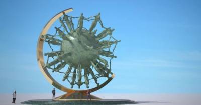 Одесский скульптор Александр Милов создаст для Дубая 9-тонный монумент коронавируса (эскиз) - focus.ua - Эмираты - Одесса - Дубаи