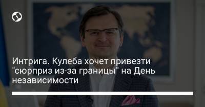 Дмитрий Кулеб - Интрига. Кулеба хочет привезти "сюрприз из-за границы" на День независимости - liga.net - Украина