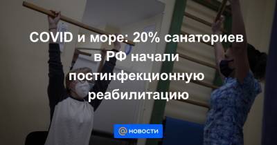 COVID и море: 20% санаториев в РФ начали постинфекционную реабилитацию - news.mail.ru - Россия