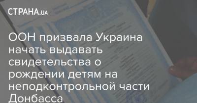 Матильда Богнер - ООН призвала Украина начать выдавать свидетельства о рождении детям на неподконтрольной части Донбасса - strana.ua
