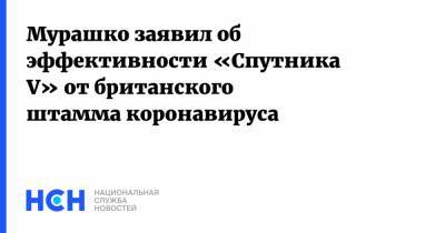Михаил Мурашко - Мурашко заявил об эффективности «Спутника V» от британского штамма коронавируса - nsn.fm - Россия