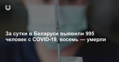 За сутки в Беларуси выявили 995 человек с COVID-19, восемь — умерли - news.tut.by - Египет - Польша