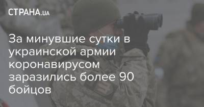 За минувшие сутки в украинской армии коронавирусом заразились более 90 бойцов - strana.ua