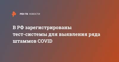 Михаил Мурашко - В РФ зарегистрированы тест-системы для выявления ряда штаммов COVID - ren.tv - Россия
