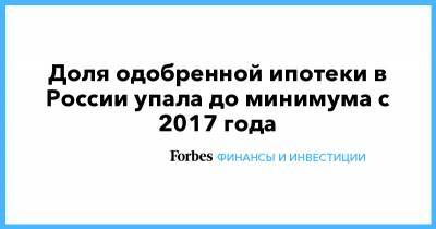 Доля одобренной ипотеки в России упала до минимума с 2017 года - forbes.ru - Россия